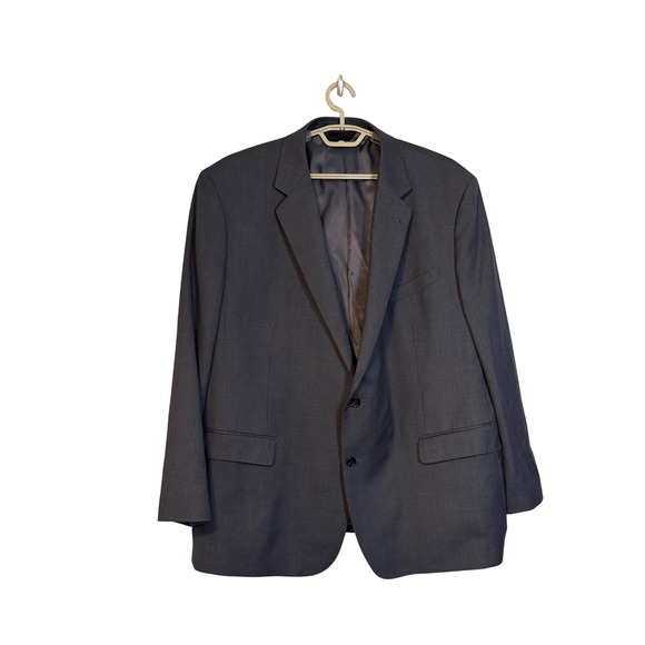 BARONI Charcoal Grey pinstriped Couture Super 150 Blazer Sport Coat Men Size 50D - Picture 2 of 6